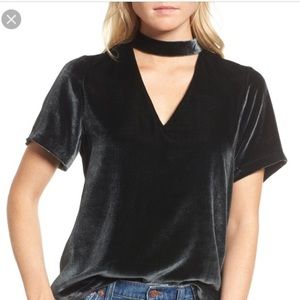 Madewell Velvet Choker Top